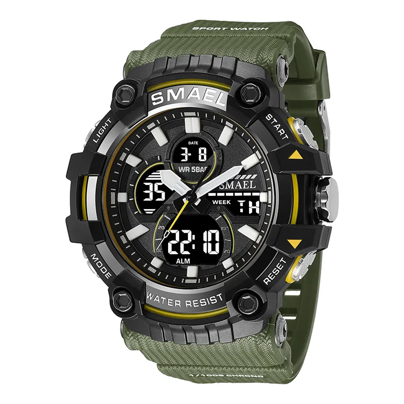 Годинник наручний Smael 8079 Army Green (16677)