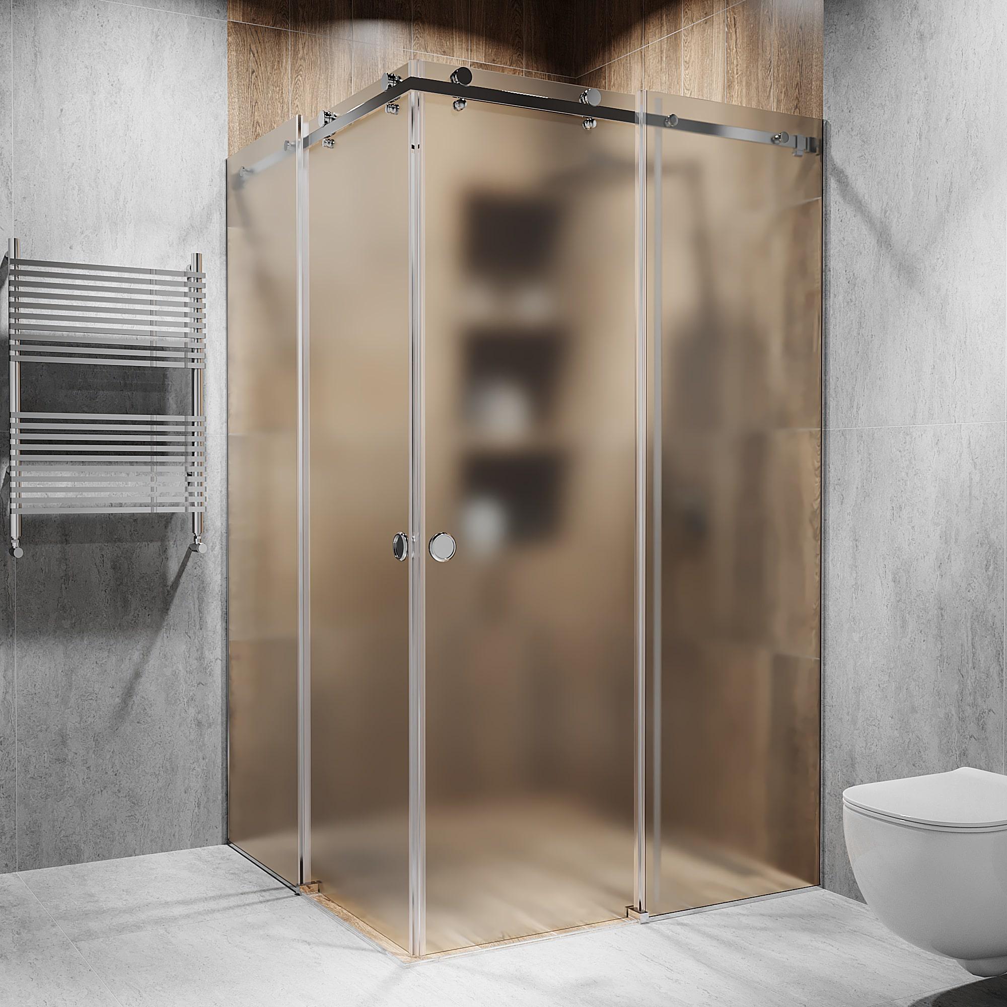 Душевая кабина S-Mix раздвижная ширина проема 1050x1050 мм Матовый