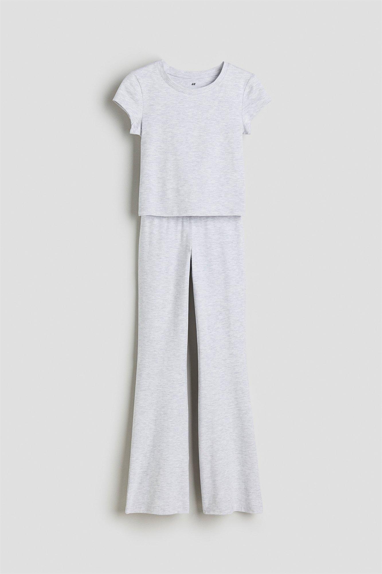 Брюки H&M 134 см Серый меланж (1233806)