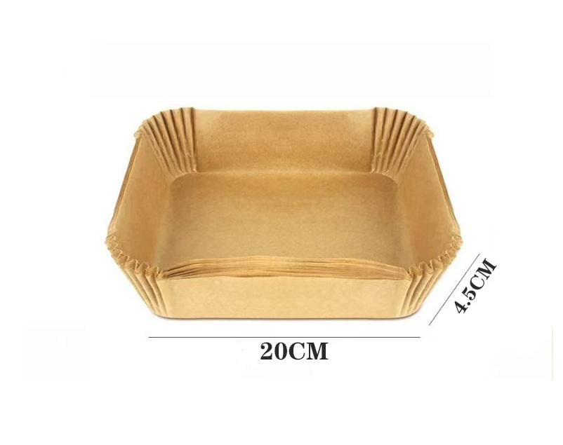 Формы из пергамента R9367 квадратные для аэрогриля духовки микроволновые печи 20 см 50 шт. - фото 4