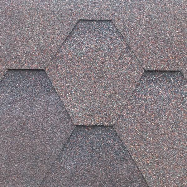 Битумная черепица Aquaizol Мозаика 3,0 м2 Коричневый Микс (29634817)