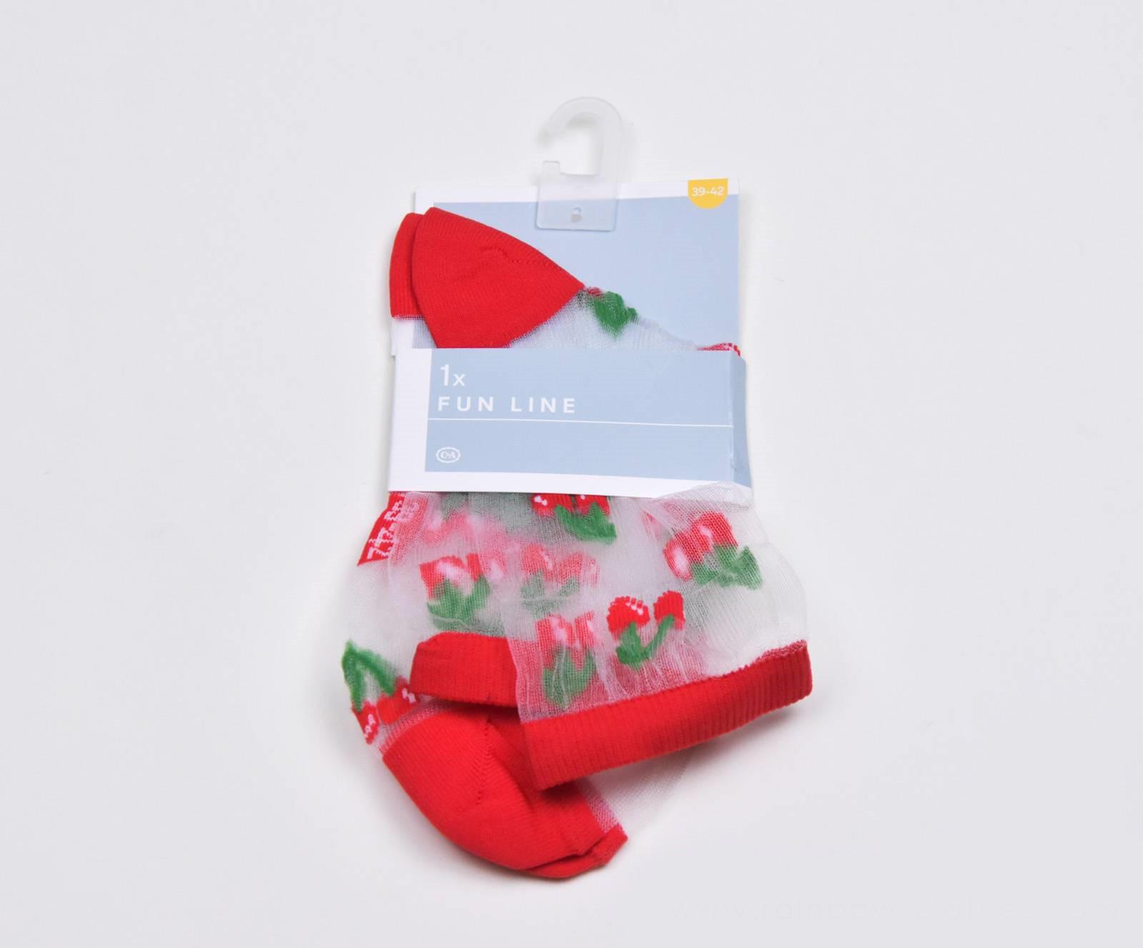 Шкарпетки C&A капронові вишні 35-38 Червоний (5867564700512)