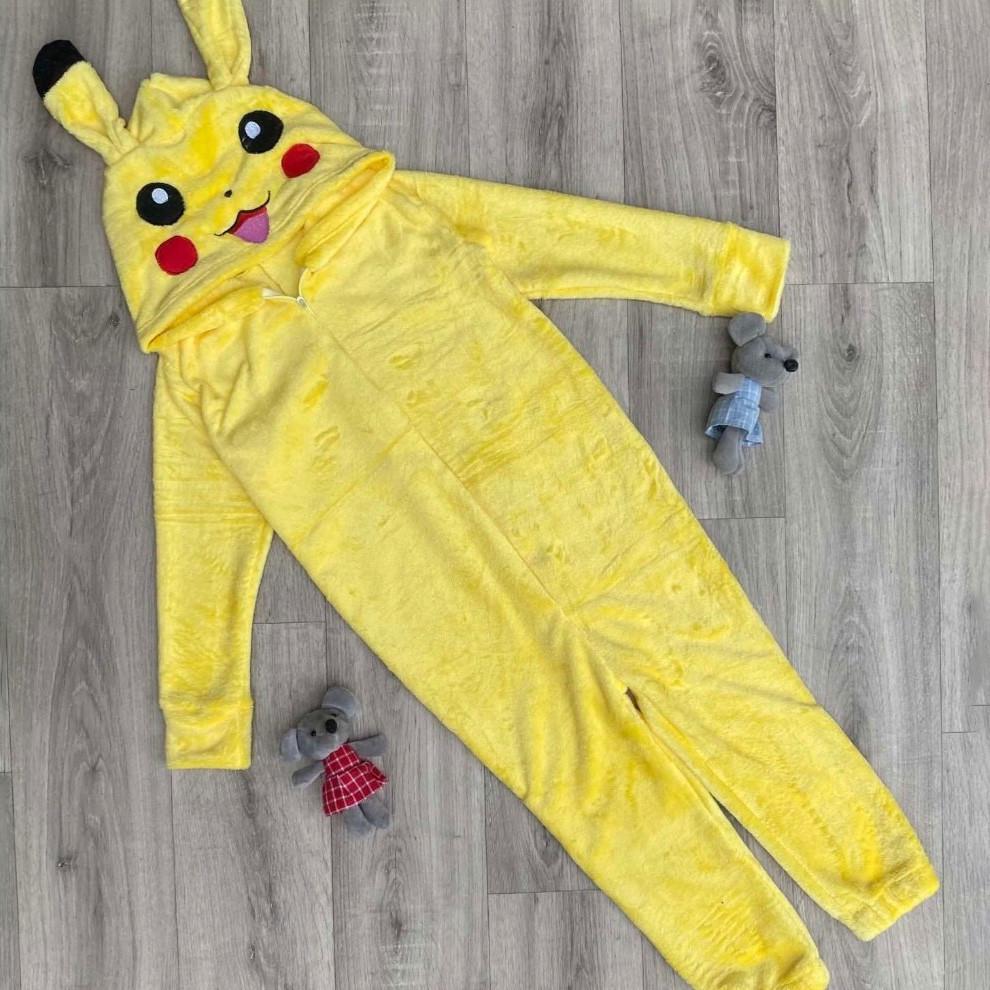 Кигуруми детская унисекс Пикачу махровая 14 лет 164 см Желтый (23509539)