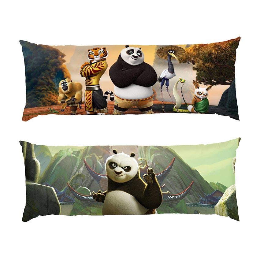 Подушка дакимакура Amazing five Kung Fu Panda габардин 180х60 см