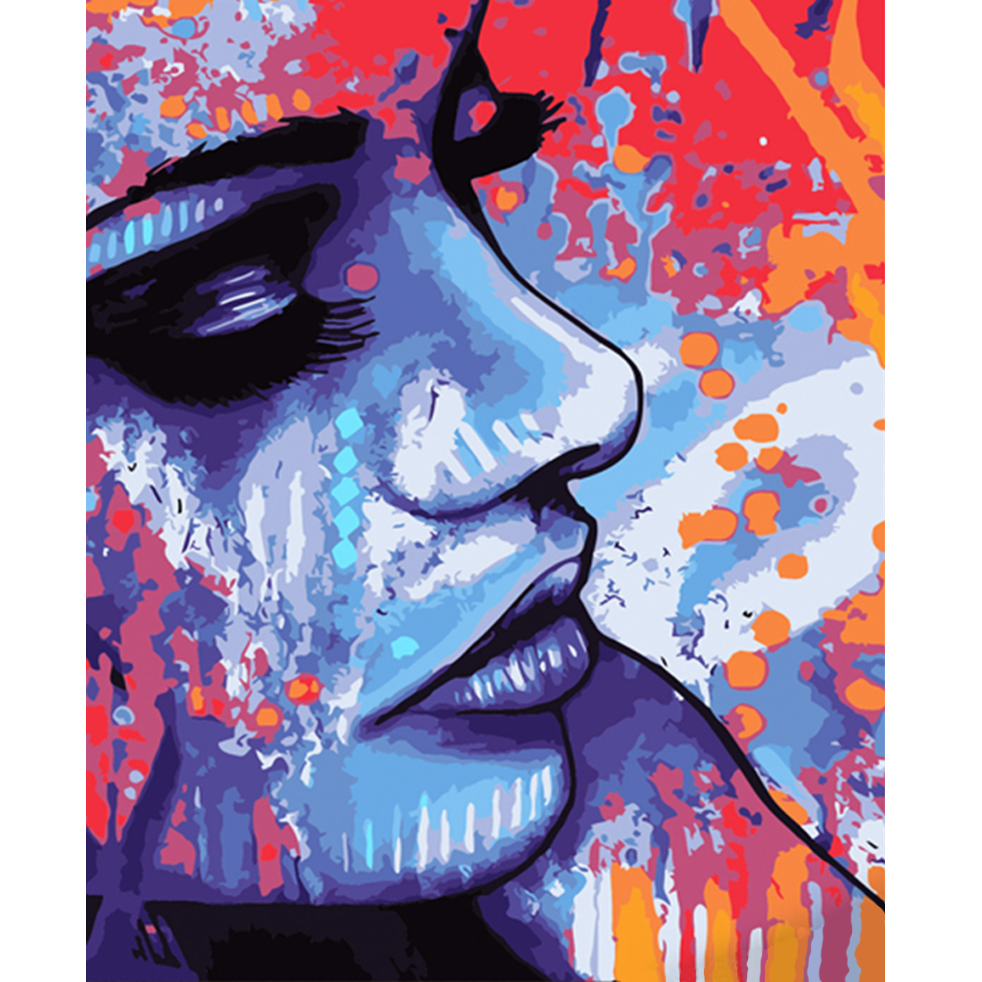 Картина по номерам Strateg Премиум Лицо девушки 40х50 см (DY296)