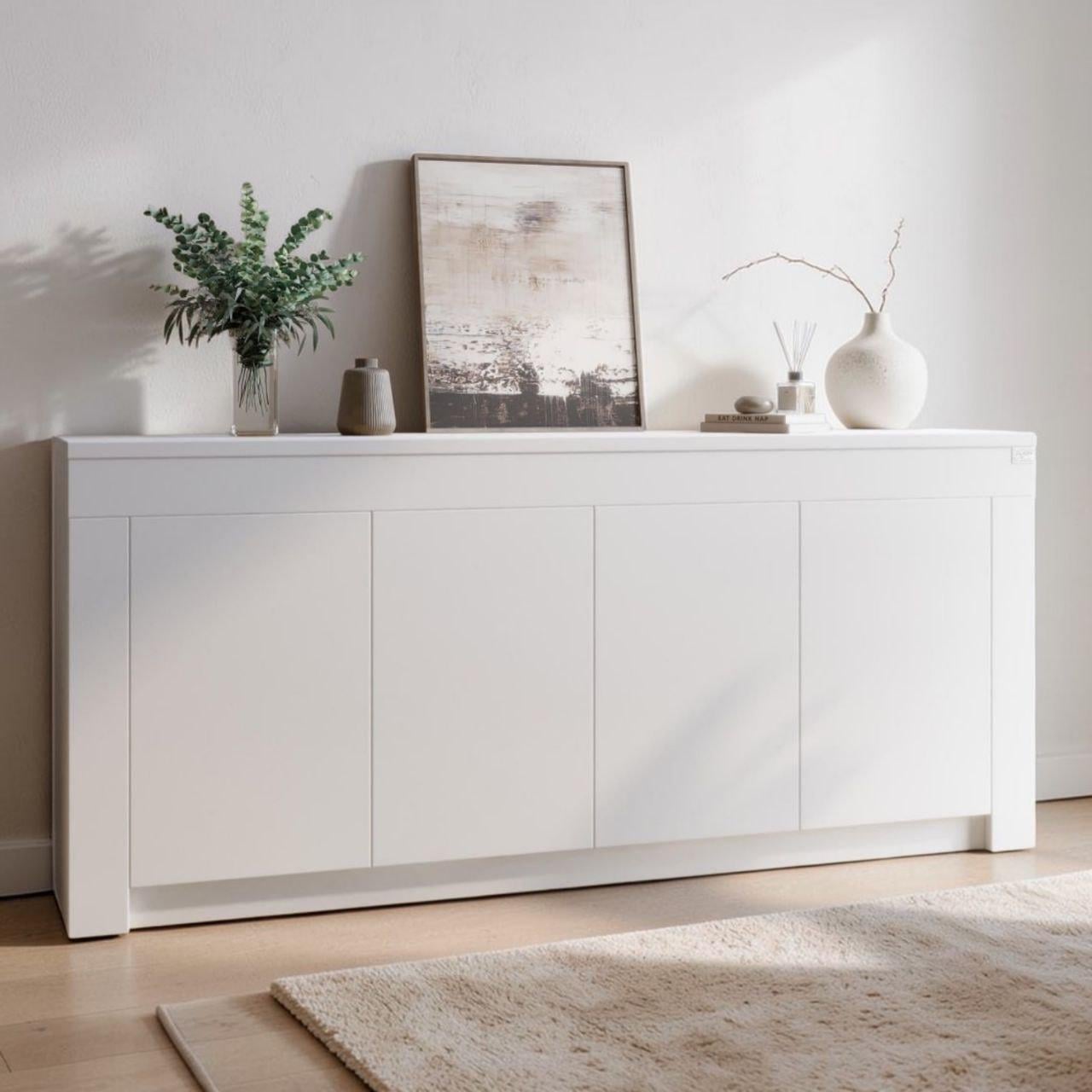 Комод Ларрі-1 з дверцятами без ручок 1900x350x840 мм Німфея Альба