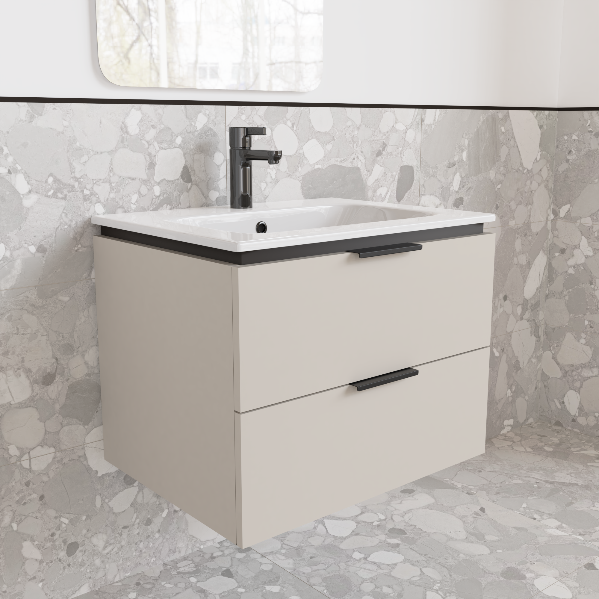 Тумба подвесная с раковиной MVK Vostok Icon 55 В2 550х450х530 мм Кашемир (p255km) - фото 2 Тумба подвесная с раковиной MVK Vostok Icon 55 В2 550х450х530 мм Кашемир (p255km) - фото 2