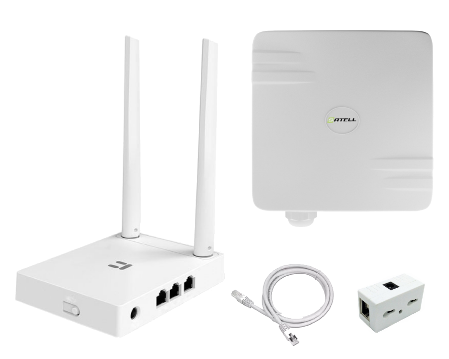 Wi-Fi роутер Netis W1 4G с антенной Satell Outdoor S1 (13898630)