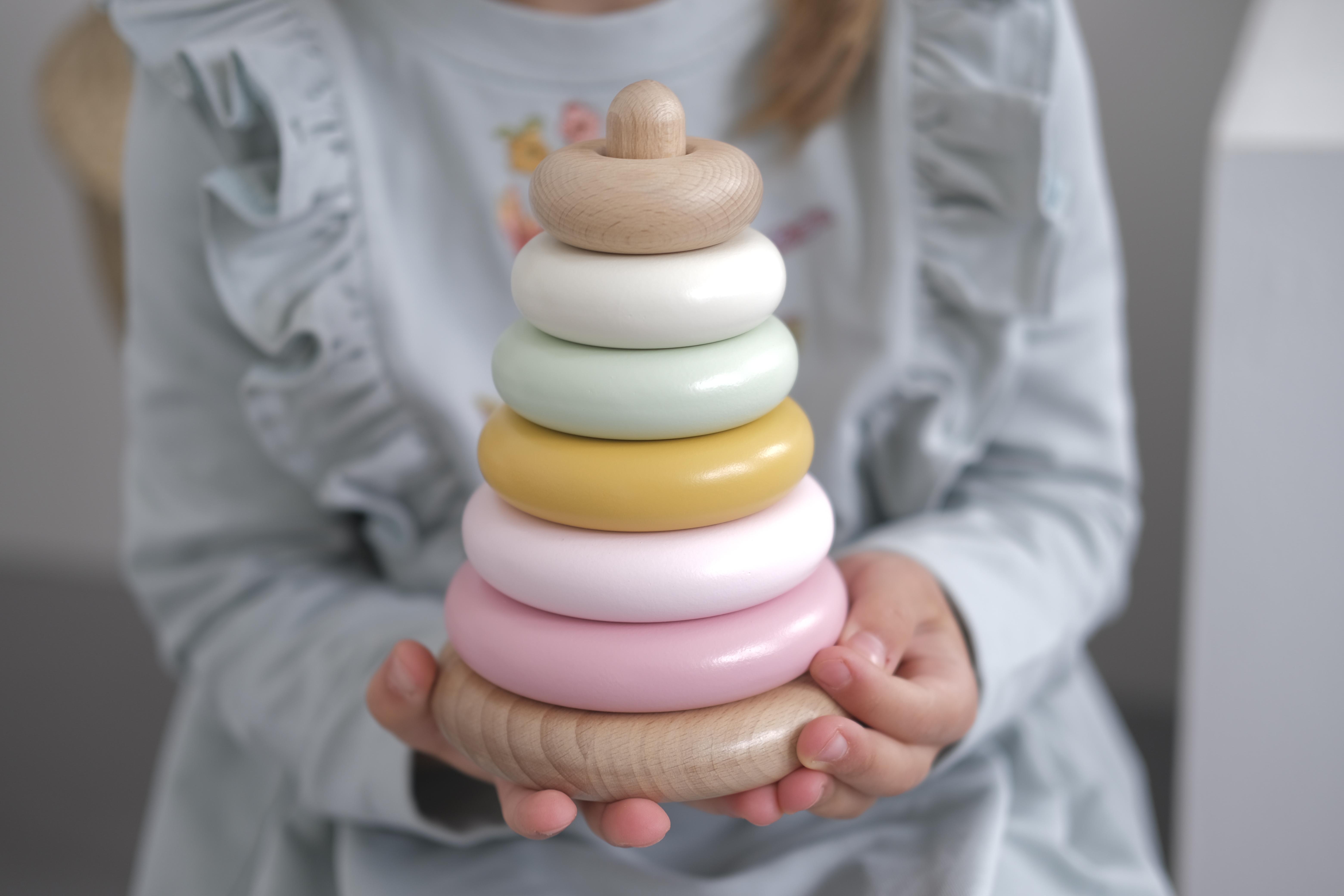 Дерев'яна піраміда Just Kids Fancy pink (10069) - фото 6 Дерев'яна піраміда Just Kids Fancy pink (10069) - фото 6