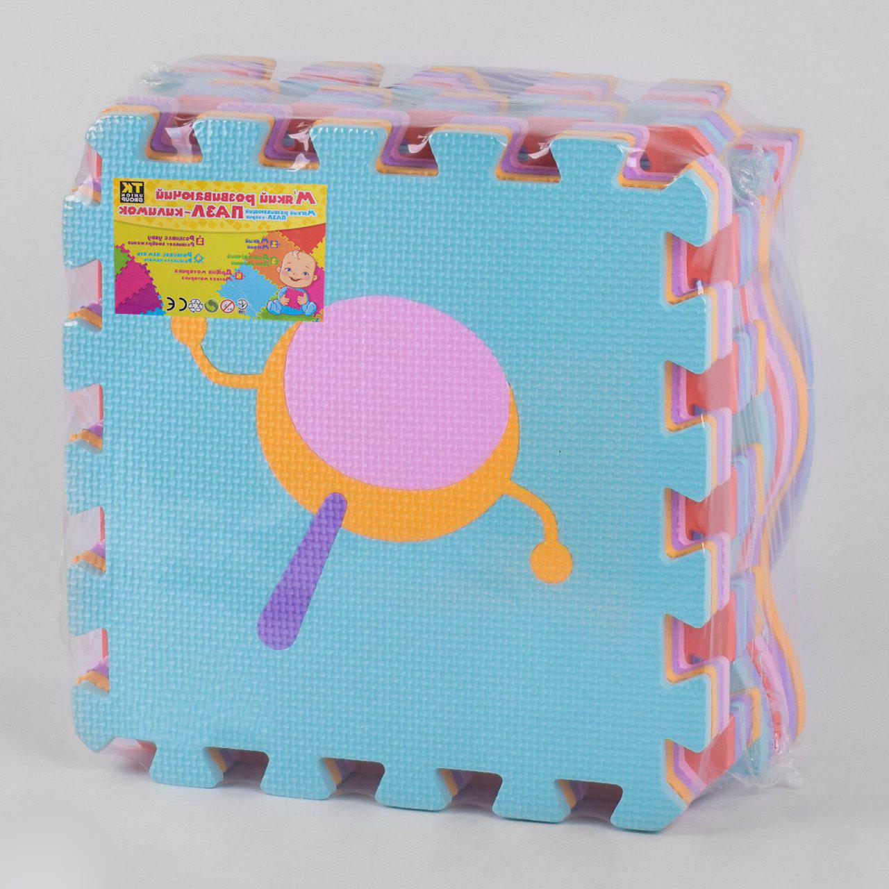 Розвиваючий масажний килимок-пазл для дітей екологічний (54412)