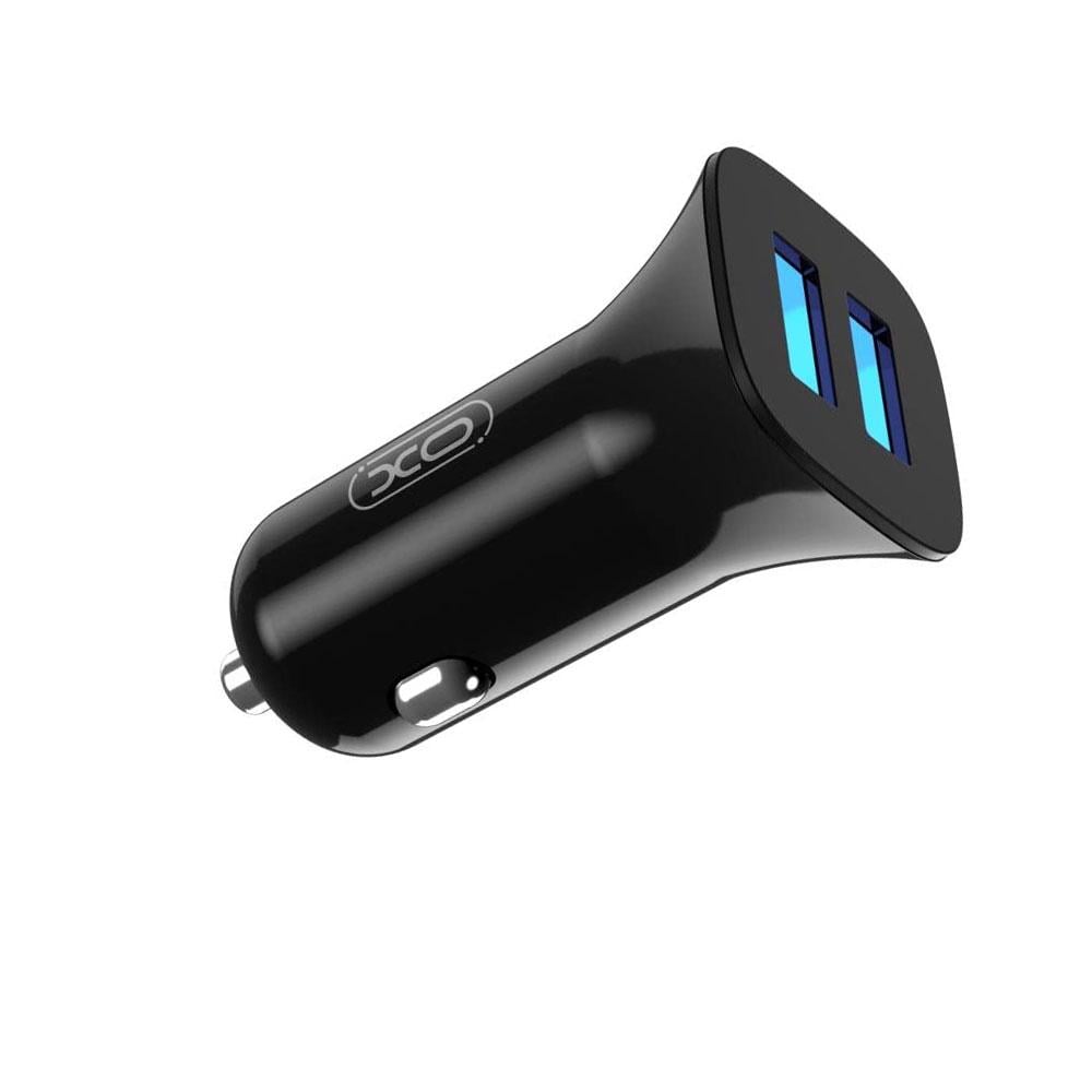 Автомобильное зарядное устройство Xo TZ10 2.4A/2 USB MicroUSB Black (58380-0616) - фото 2