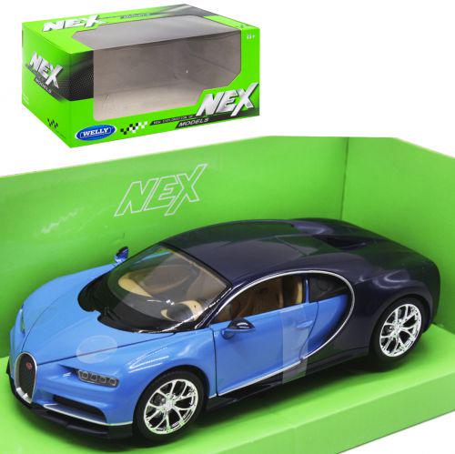 Машинка металлическая Bugatti Chiron Blue (150333)
