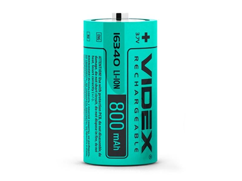 Аккумулятор Videx Li-lon 16340 800mAh 3,7V 1 шт. (27195394)