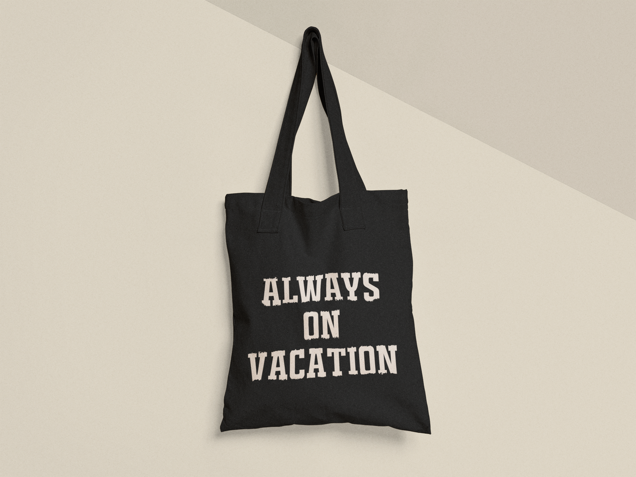 Эко-сумка шоппер с принтом "Always on vacation" 38х40 см Черный (ПН463-Т1) Эко-сумка шоппер с принтом "Always on vacation" 38х40 см Черный (ПН463-Т1)