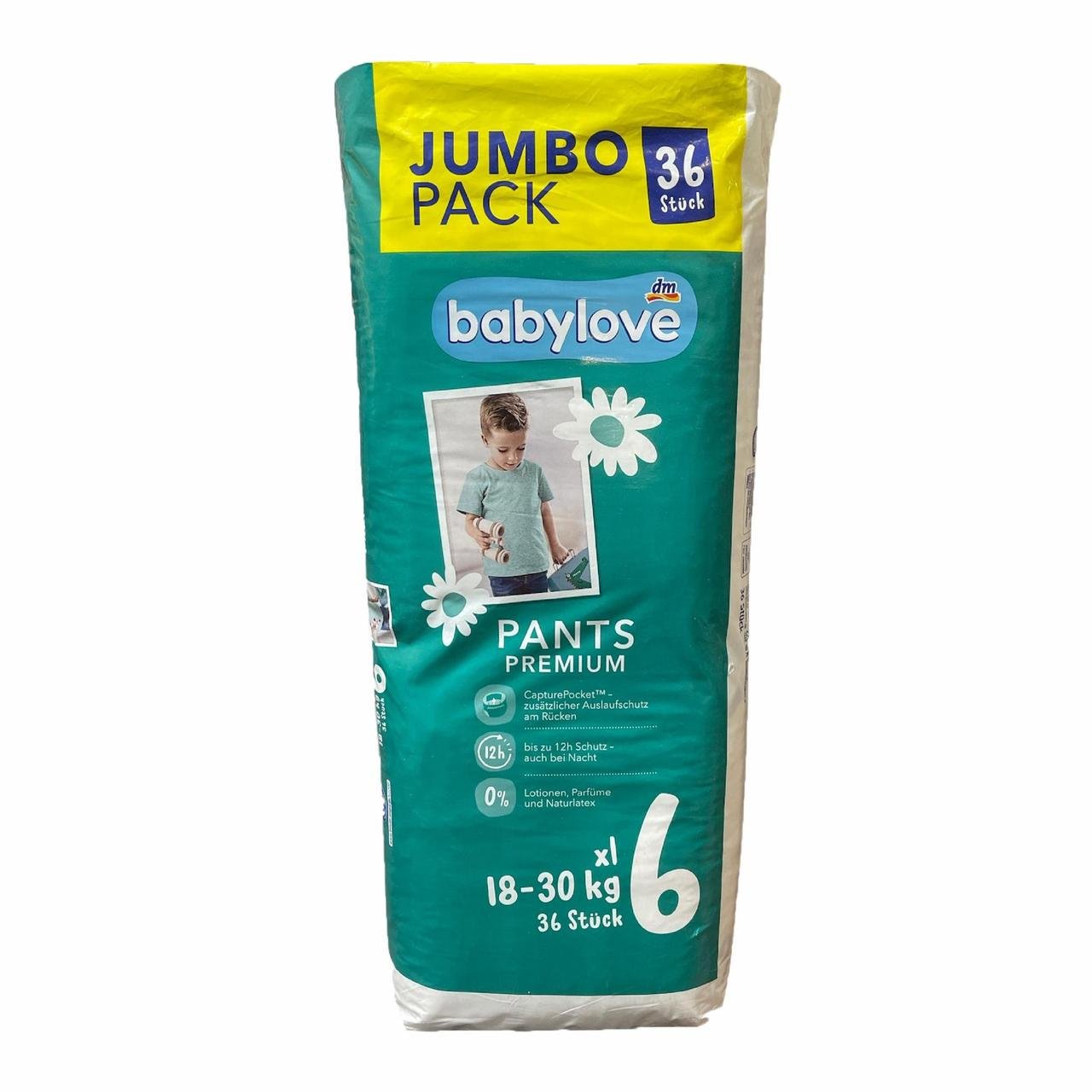 Підгузки-трусики дитячі Babylove Premium 6 XXL JUMBOPACK 18-30 кг 36 шт. (2435306353)