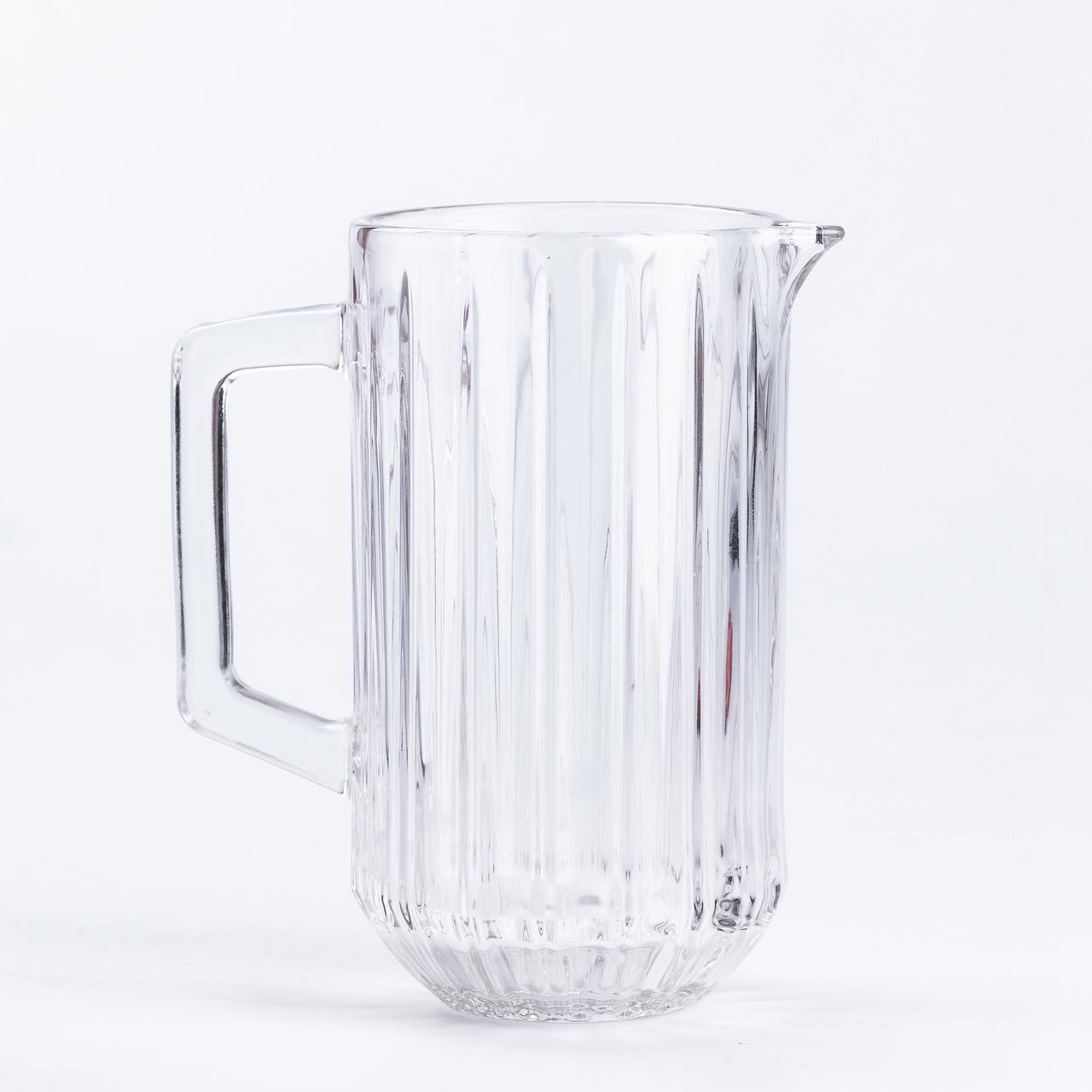 Кувшин для напитков с толстого стекла 1,2 л Прозрачный (4145)