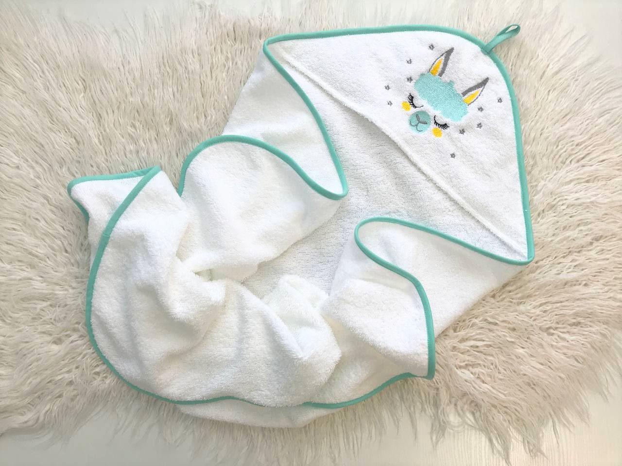 Детское махровое полотенце MoonTime Лама 80х90 см (4091990)