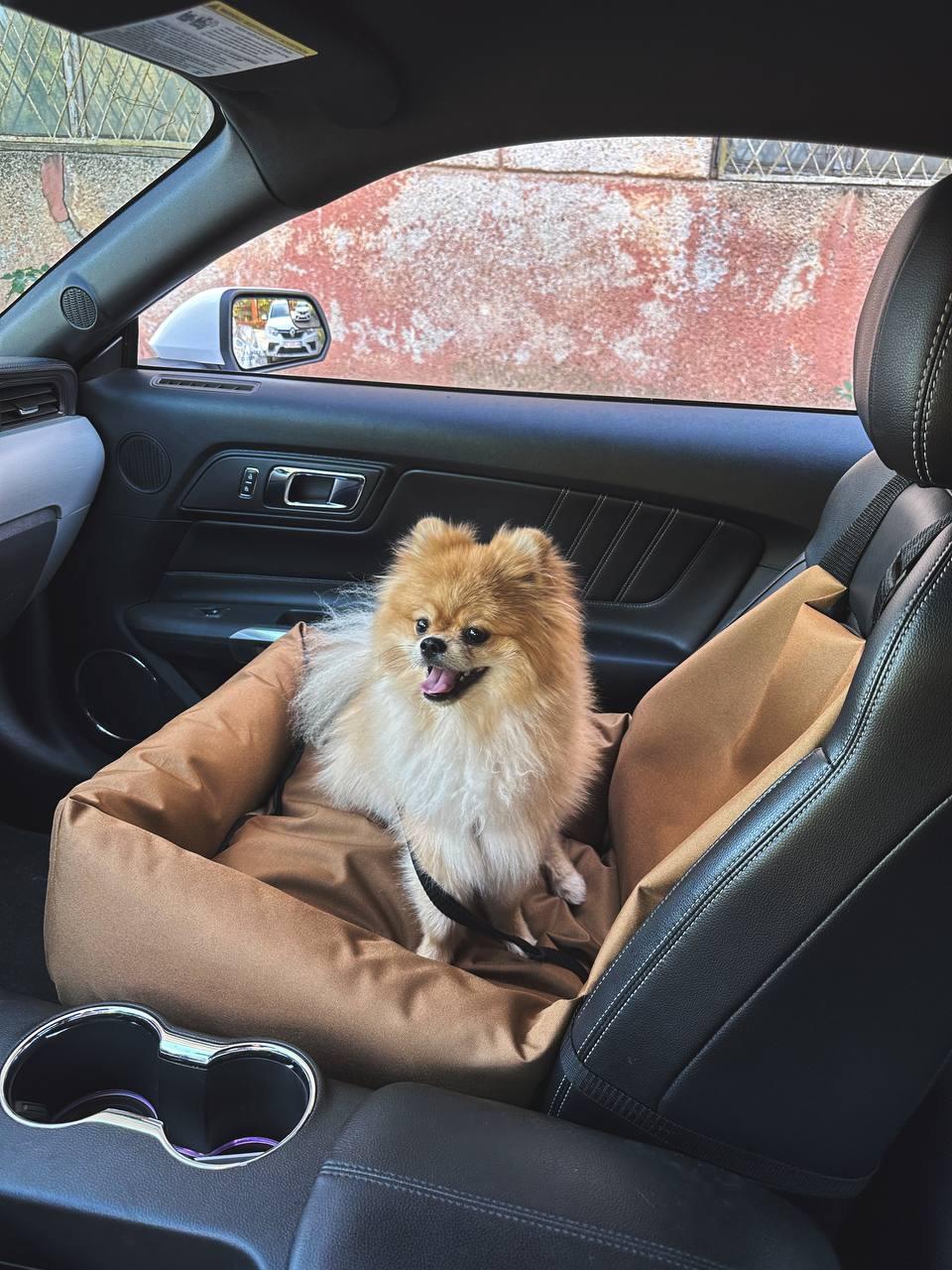 Автокресло-автогамак Incor для собак и кошек с чехлом 52x52 см Коричневый (К-52) - фото 7 Автокресло-автогамак Incor для собак и кошек с чехлом 52x52 см Коричневый (К-52) - фото 7