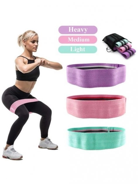 Гумки для фітнесу та спорту U-Powex Hip Resistance Band з чохлом 3 шт. (2532523235) - фото 4