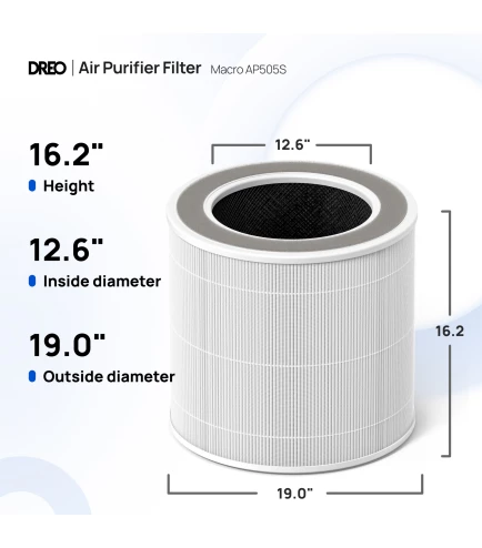 Фільтр для очищувача повітря Dreo DR-HPA025 White - фото 4 Фільтр для очищувача повітря Dreo DR-HPA025 White - фото 4