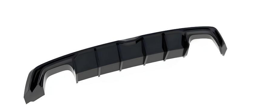 Диффузор задний DPT V-6 2017-2020 DPT для Seat Leon 2013-2020 гг. ABS-пластик Черный глянец (130597)