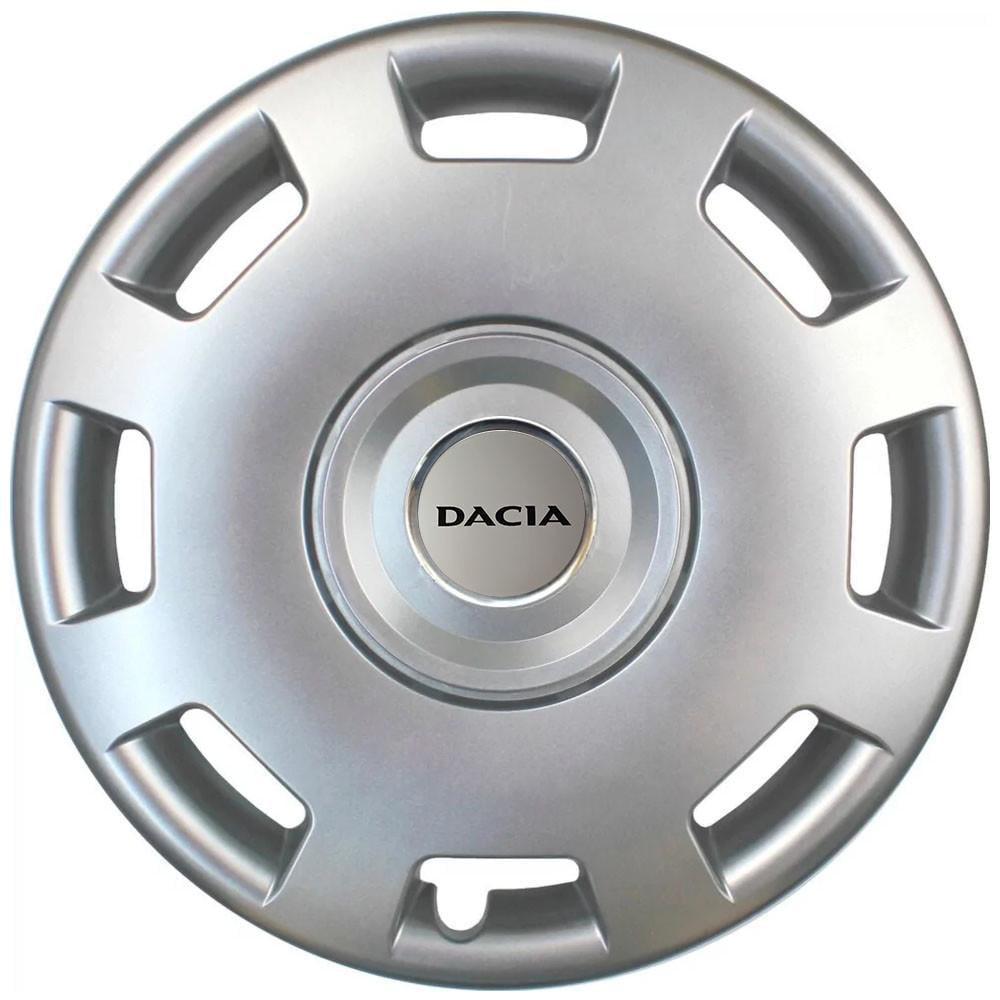 Колпаки SJS 302 с логотипом Dacia R15 4 шт. Серебряный (2654557553)