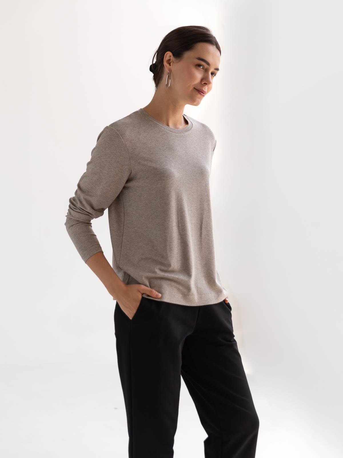 Лонгслів меланж FROMUS M Бежевий (2641-43) - фото 3 Лонгслів меланж FROMUS M Бежевий (2641-43) - фото 3