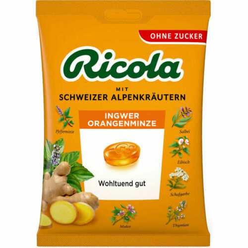 Льодяники Ingwer&Orangenminze Ricola 75 г PD000 (P-6910806231171)