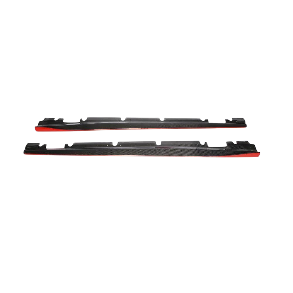 Пороги боковые V1 DDCarbon для Mercedes A-сlass W176 2012-2018 гг. натуральный карбон (148001)
