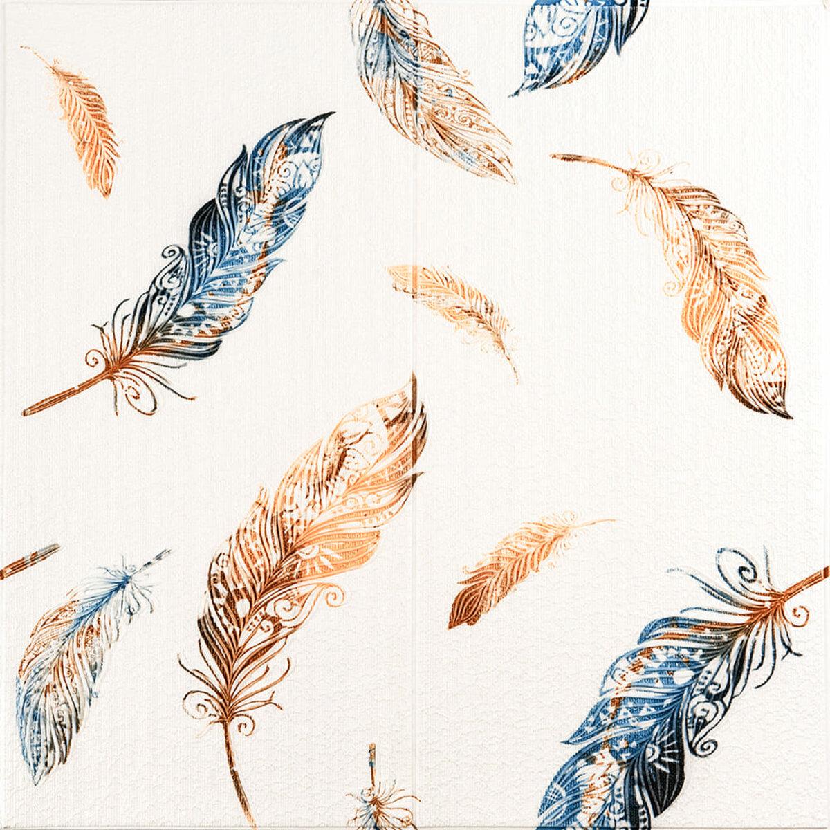 3D-панель самоклеющаяся Перья 700х770х4 мм Разноцветный (2001)