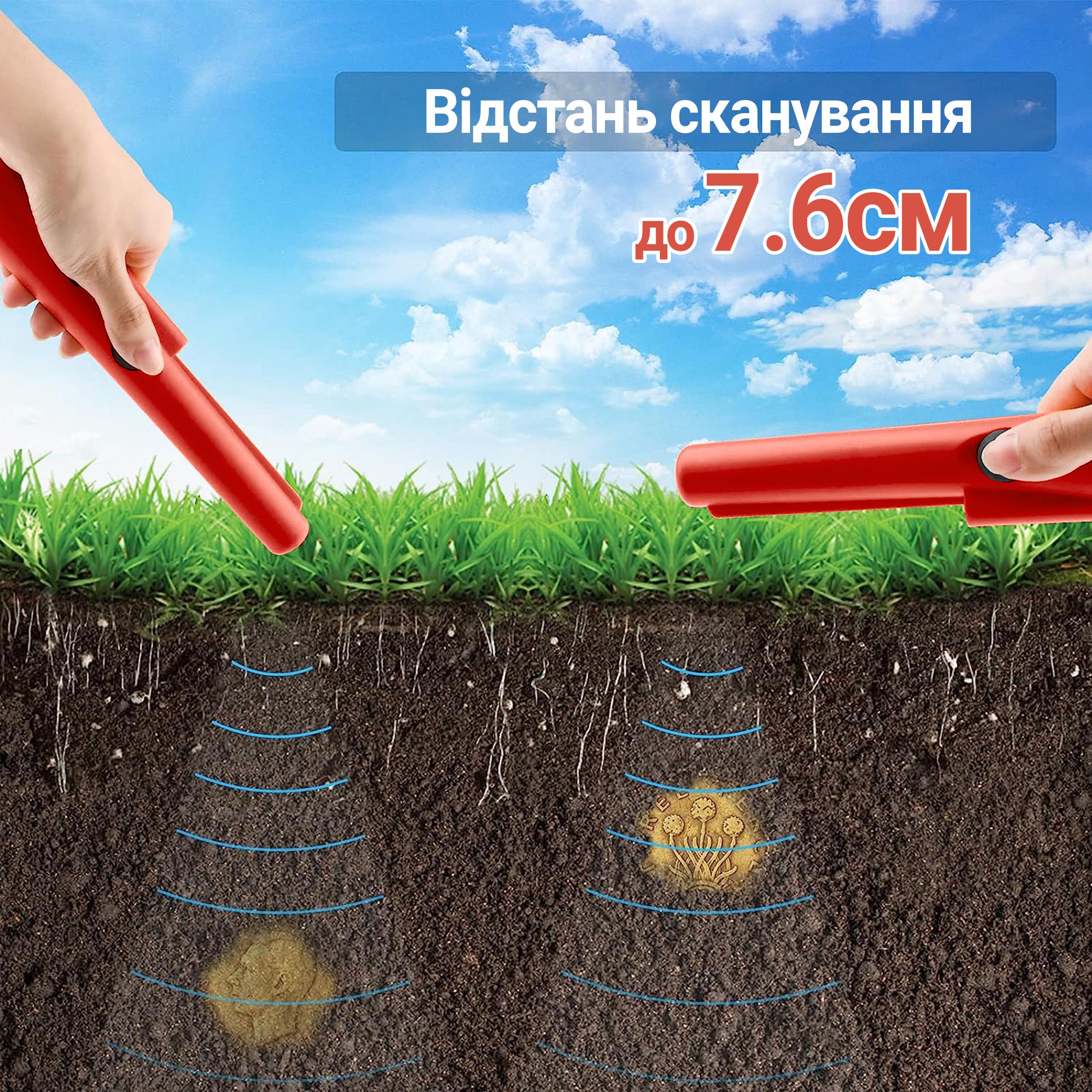 Металлоискатель/Пинпоинтер ручной портативный Kayfovo ML-11 с кобурой Красный (28838) - фото 2 Металлоискатель/Пинпоинтер ручной портативный Kayfovo ML-11 с кобурой Красный (28838) - фото 2