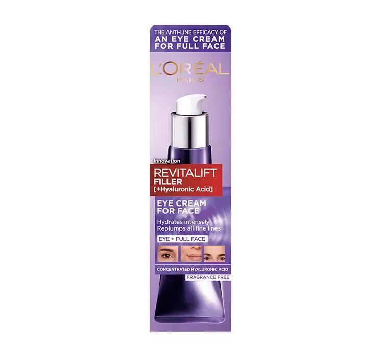 Крем для век и лица L'Oreal Paris Revitalift Filler Eye Cream For Face 30 мл - фото 2