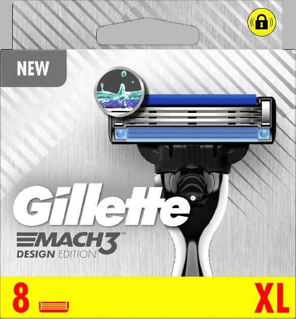 Картриджи сменные для бритья Mach3 мужские Gillette Mach 3 Design Edition 8 шт. (12842773)