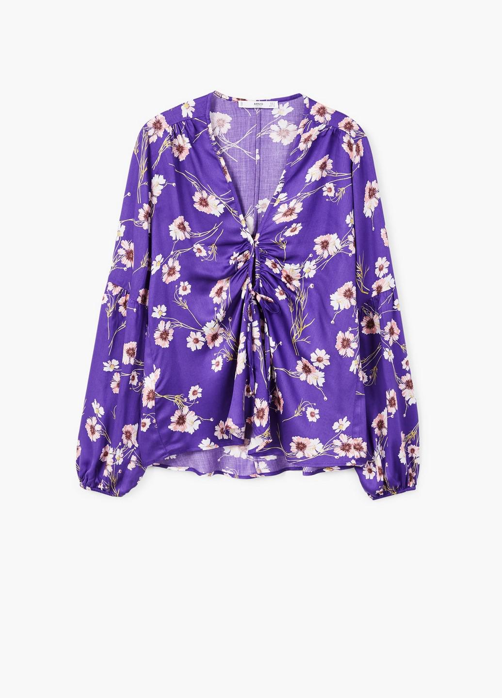 Блузка Mango M Фиолетовый (2000000822136) - фото 10 Блузка Mango M Фиолетовый (2000000822136) - фото 10