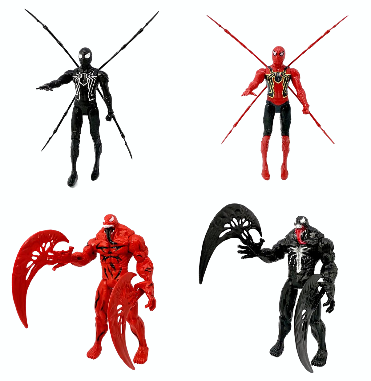 ᐉ Набор фигурок Spider-Man vs Venom 2 со светом на груди 15 см 4