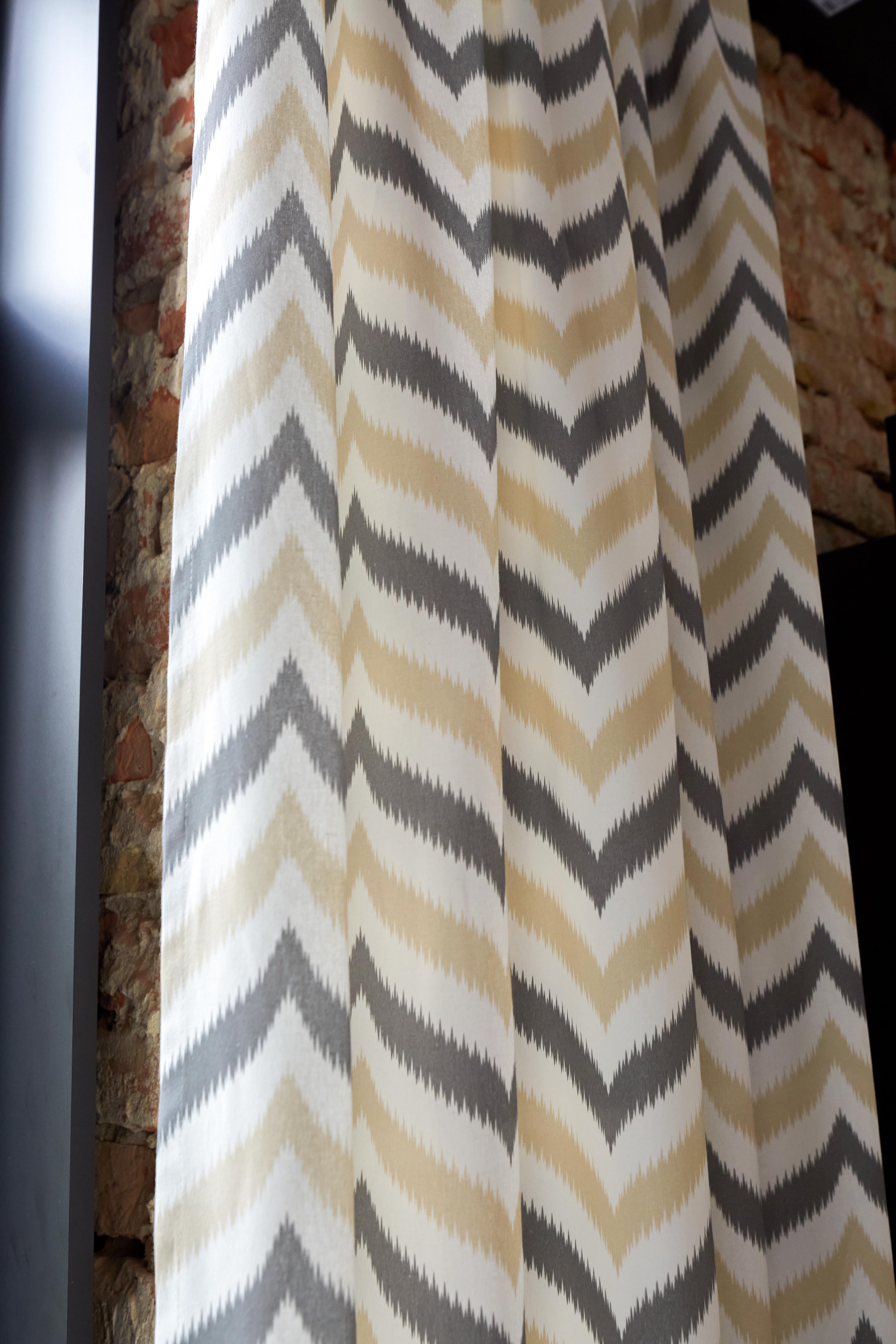 Шторы коттоновые 1,4 м 2 шт. Бежевый (000104320) - фото 2