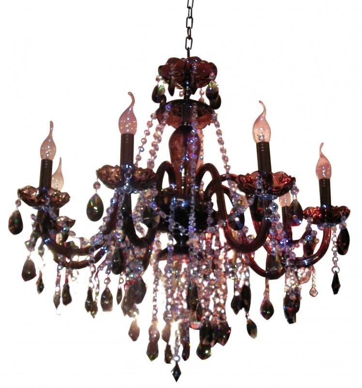 Люстра свеча подвесная хрустальная классическая Brille BCL-265S/8 E14