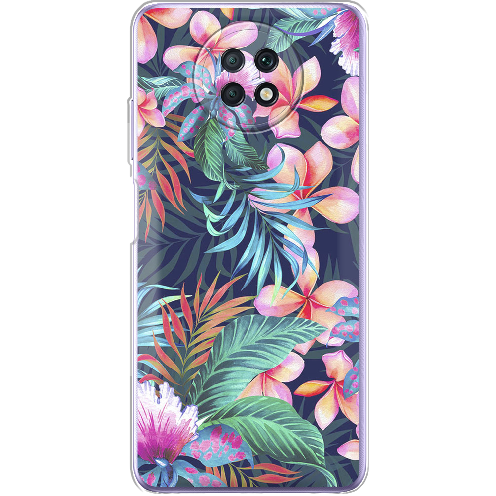 Чехол BoxFace Xiaomi Redmi Note 9T flowers in the tropics Прозрачный силикон (42123-up1971-42123)