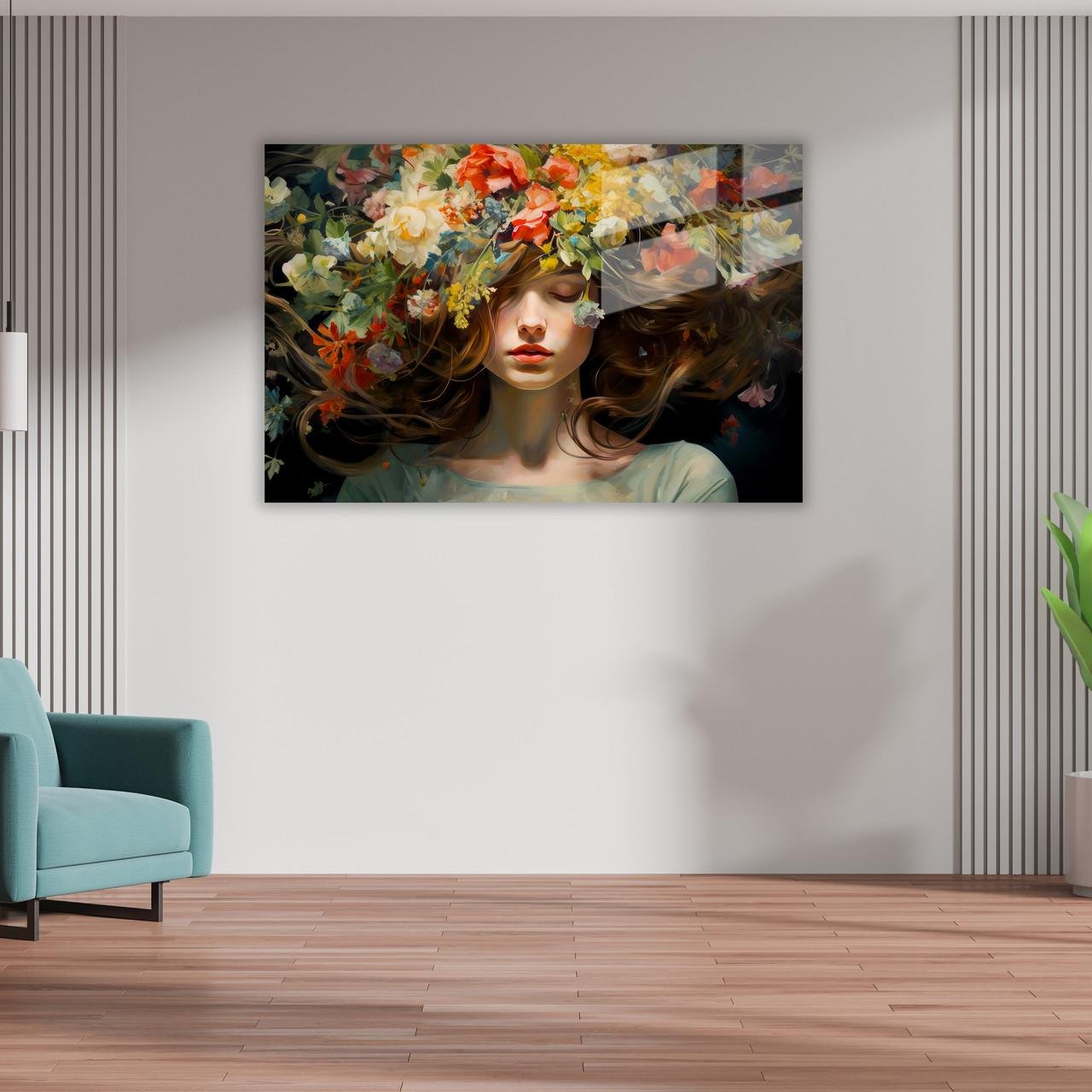 Картина на стекле NovellaPrint Цветущий образ 120х80 см (4002.4)