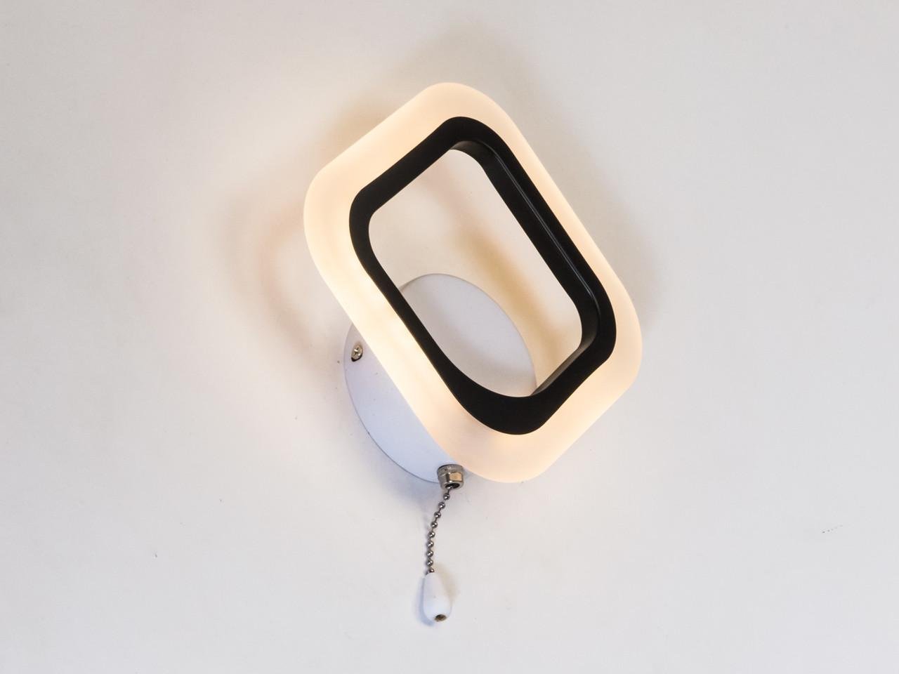 Настінний світильник A8060-1BK-LS 12W Чорний - фото 2