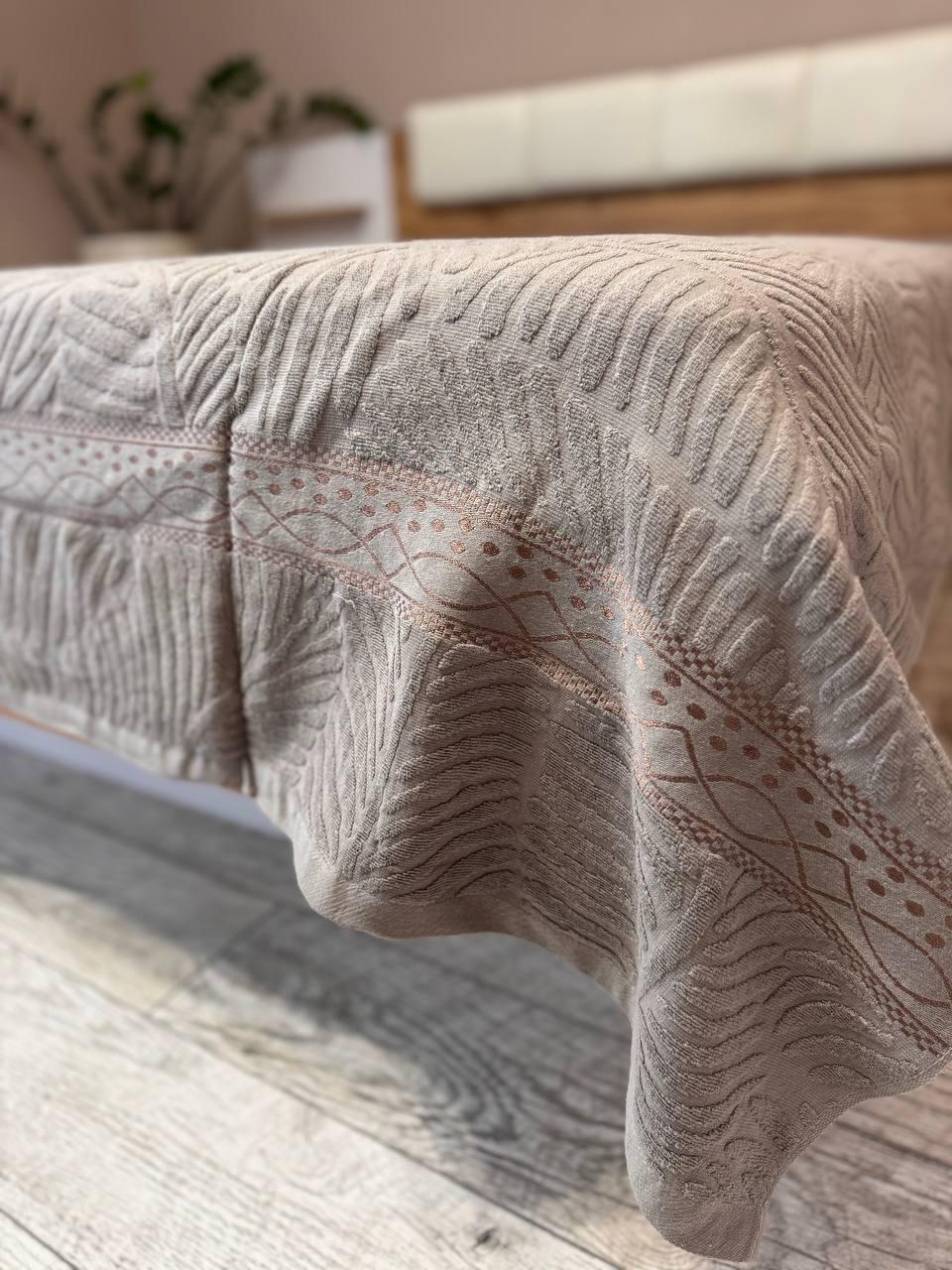 Покрывало махровое полуторное 150х200 Коричневый (Д-al-mahra-2025-001-04) - фото 3 Покрывало махровое полуторное 150х200 Коричневый (Д-al-mahra-2025-001-04) - фото 3