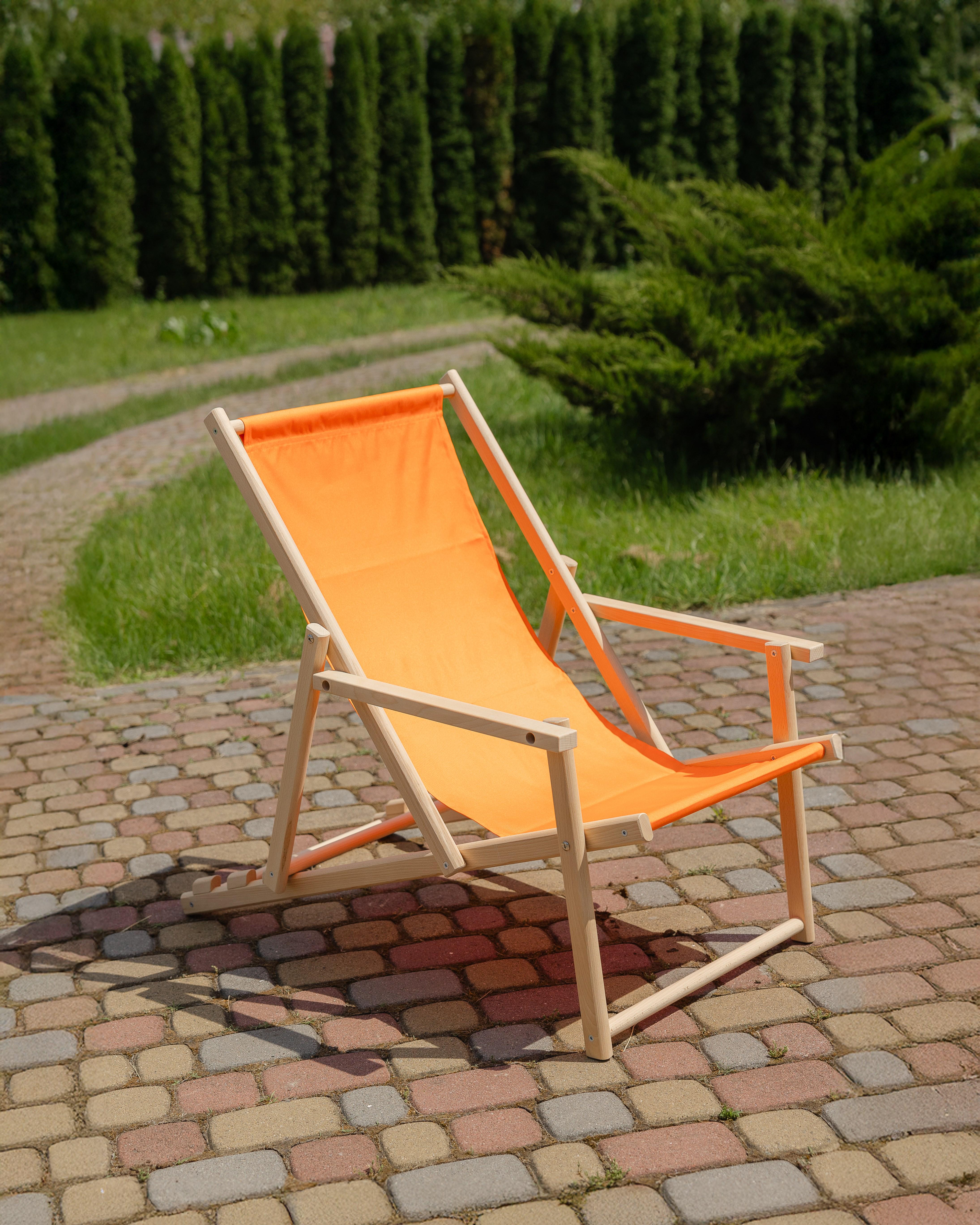 Шезлонг дерев'яний розкладний XRmaster з підлокітниками Помаранчевий (0002242) - фото 3 Шезлонг дерев'яний розкладний XRmaster з підлокітниками Помаранчевий (0002242) - фото 3