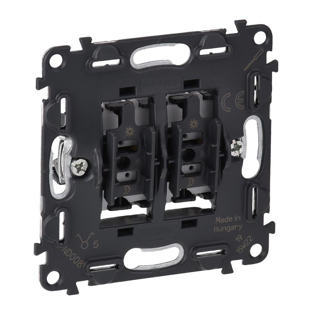 Выключатель двухклавишный Legrand Valena IN'MATIC автоматические клеммы (28689752)