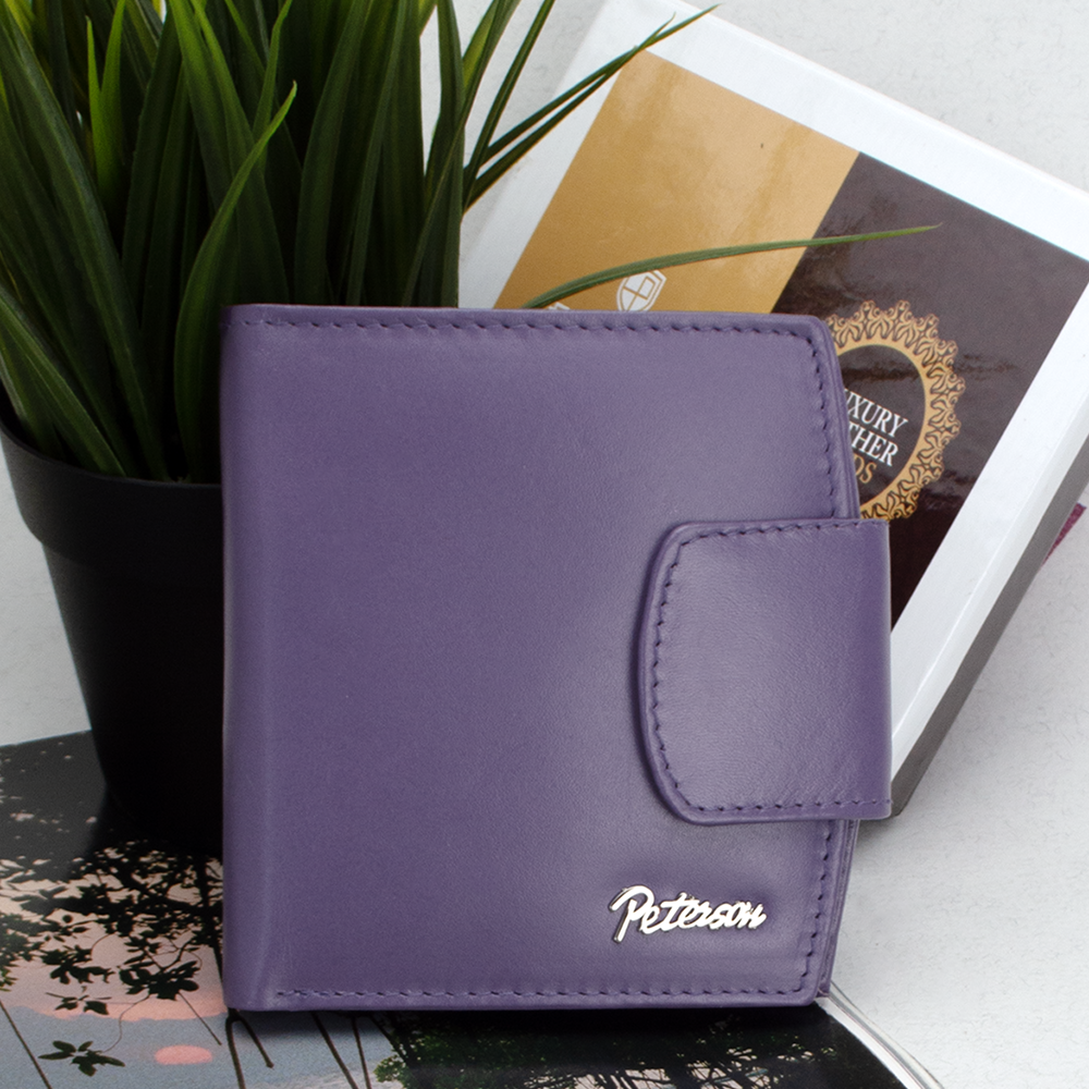 Кошелек кожаный женский Peterson RD-314-MCL-M Фиолетовый (1881303655)