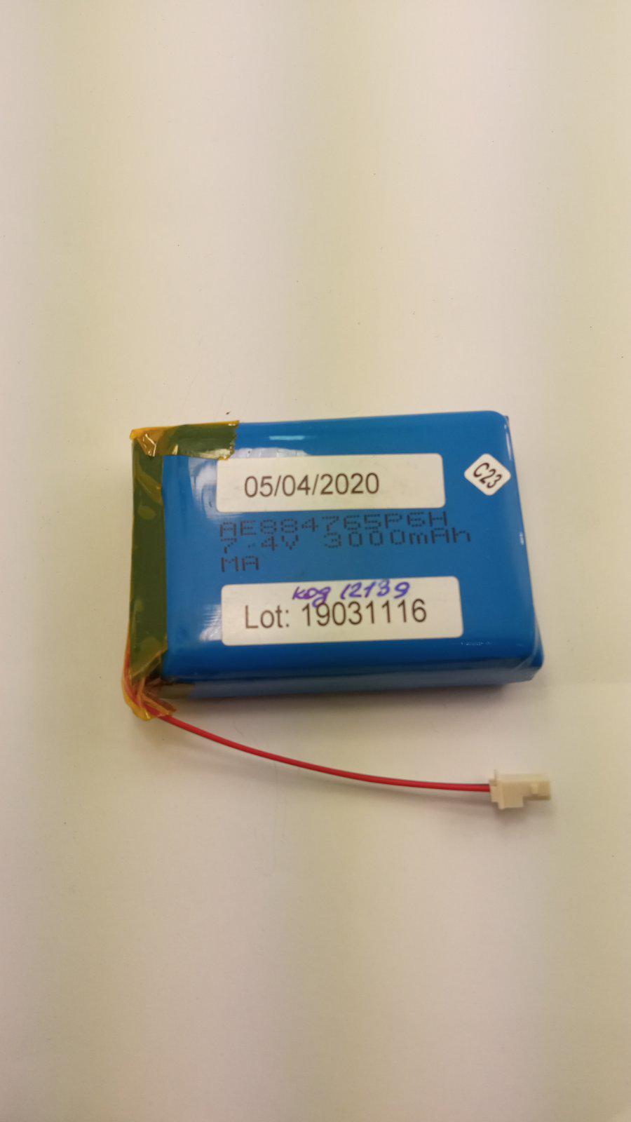 Аккумулятор Li-Poly 7.4V 3000mAh AE884765P6H 65х45х17 мм (12139) - фото 1