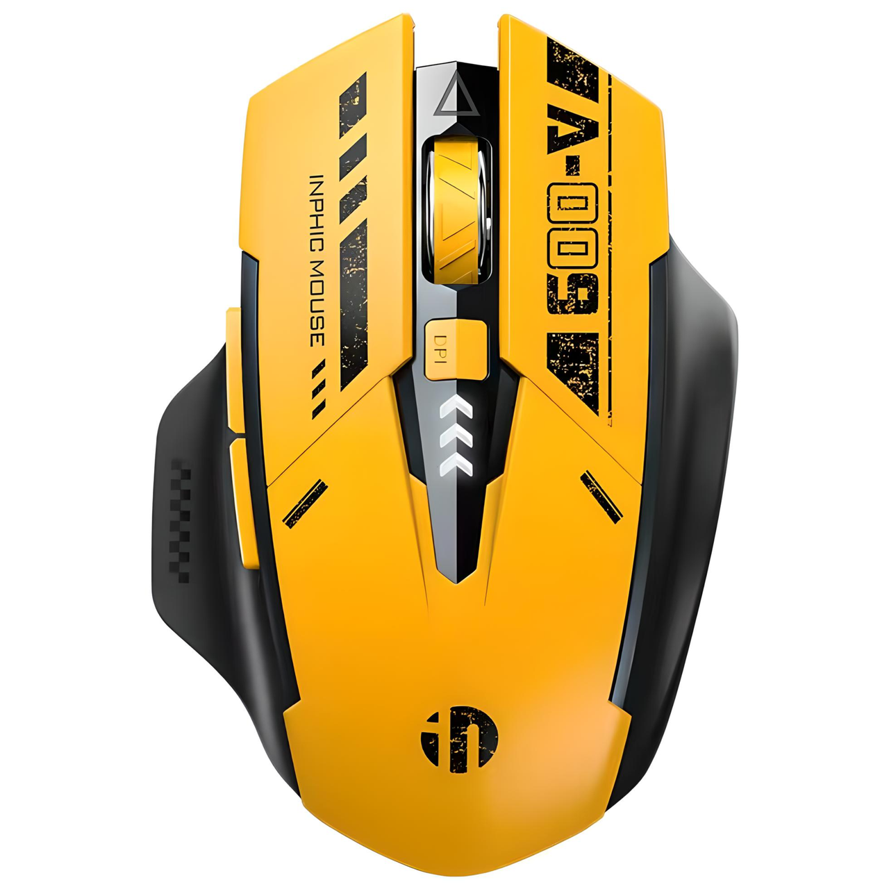 Мышь беспроводная INPHIC A9 с подключением Bluetooth/USB 2,4G аккумулятором и 2400 DPI Yellow (2047968513)