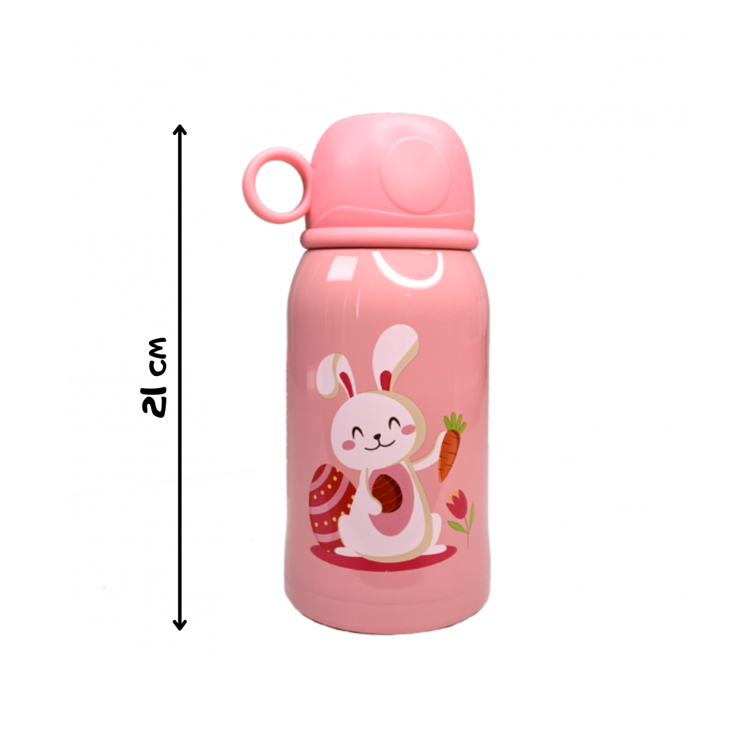 Термос детский с трубочкой Зайка 500 мл Розовый (15348647) - фото 5