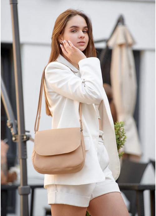 Женская сумка кросс-боди Sambag через плечо из экокожи Бежевый (940024720)