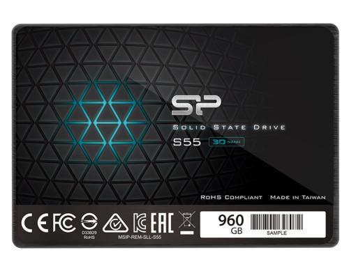 SSD-накопитель Silicon Power Slim S55 960Gb SATA3 2,5" 3D TLC (SP960GBSS3S55S25)