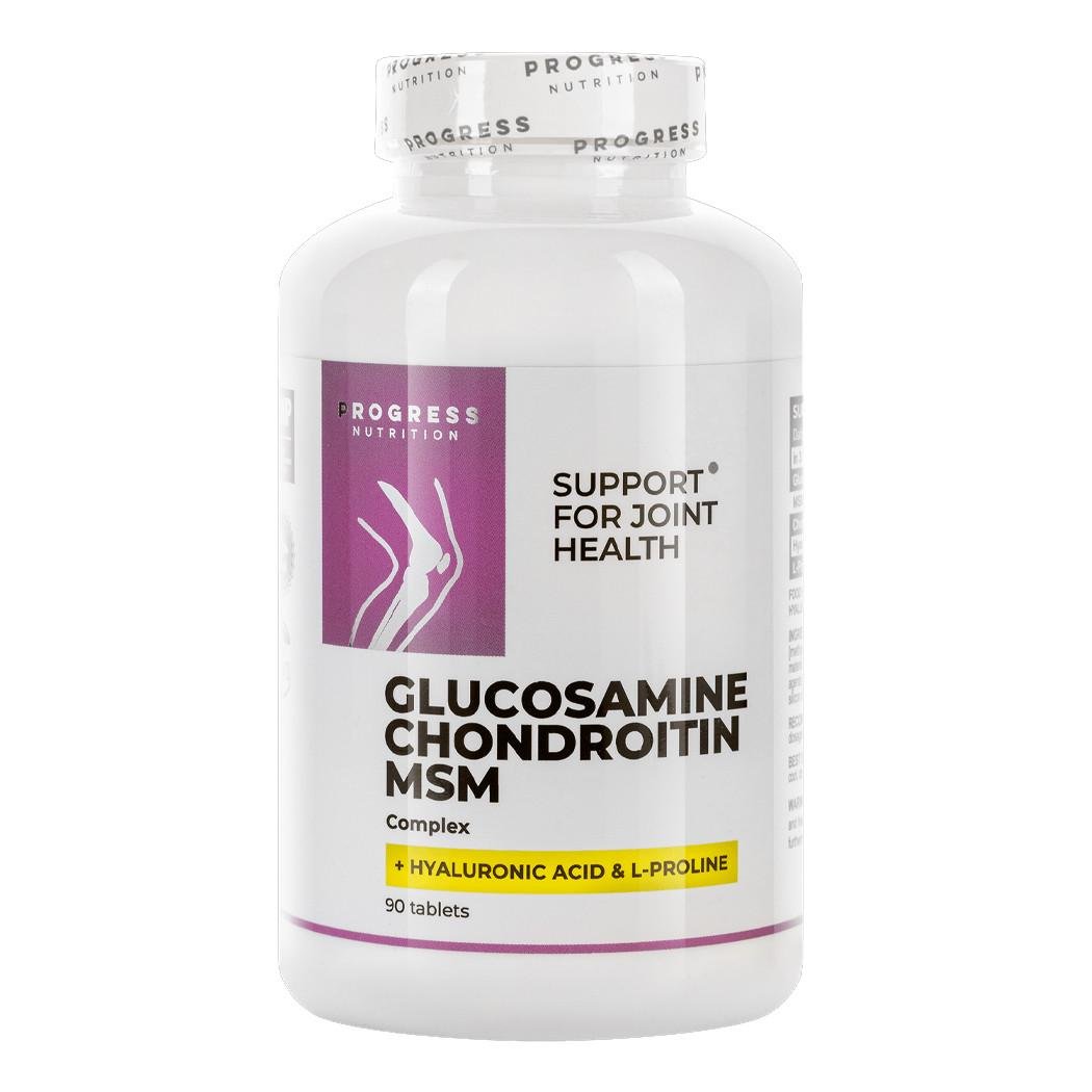 Комплекс для суглобів і зв'язок Progress Nutrition Glucosamine Chondroitin MSM Complex 90 капс. (22493-01)